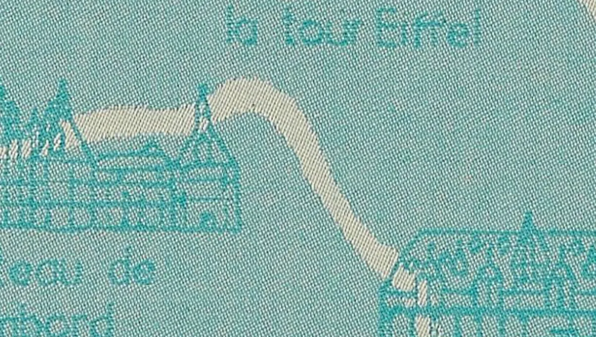 Coucke Travel in France viskestykke 50x75 cm blå kort
