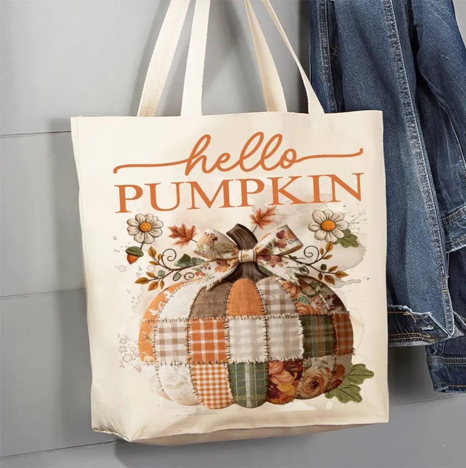 Avery Lane Gifts Hello Pumpkin mulepose canvas efterår