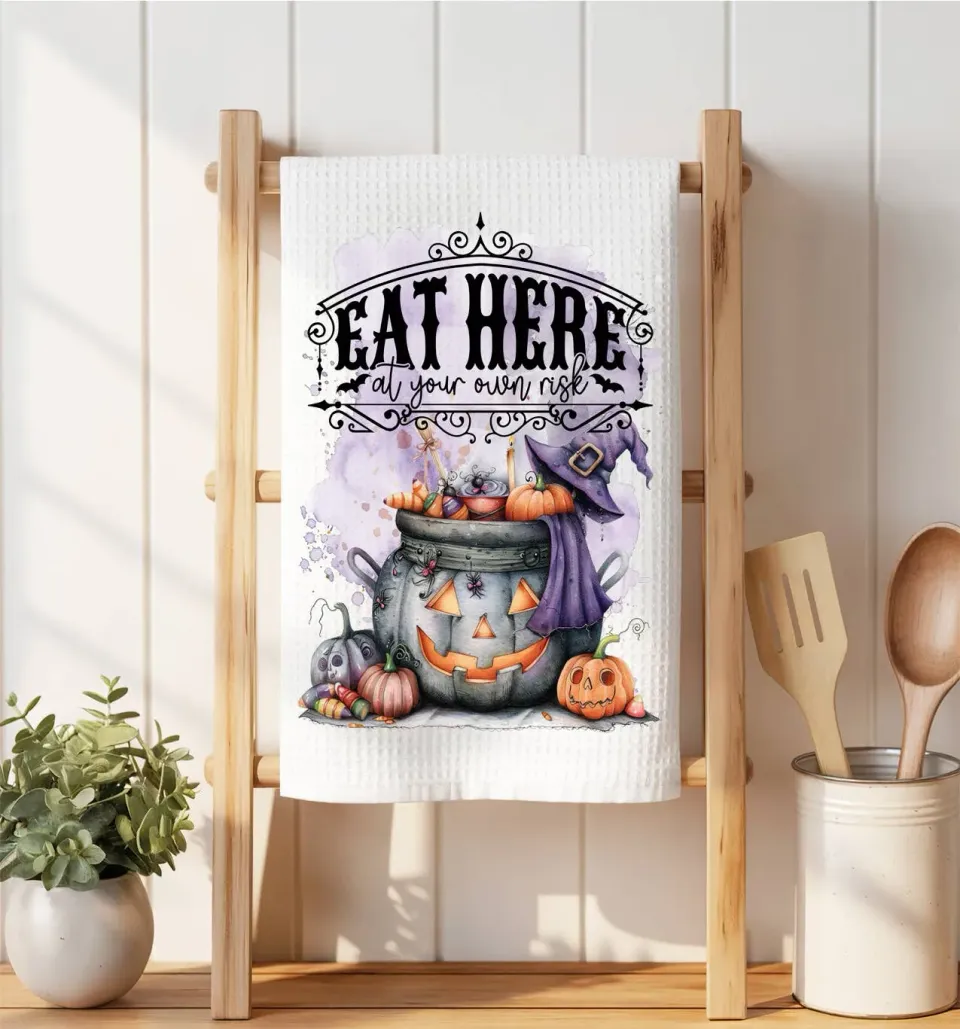 Avery Lane Gifts Halloween Eat Vaffelklud mikrofiber