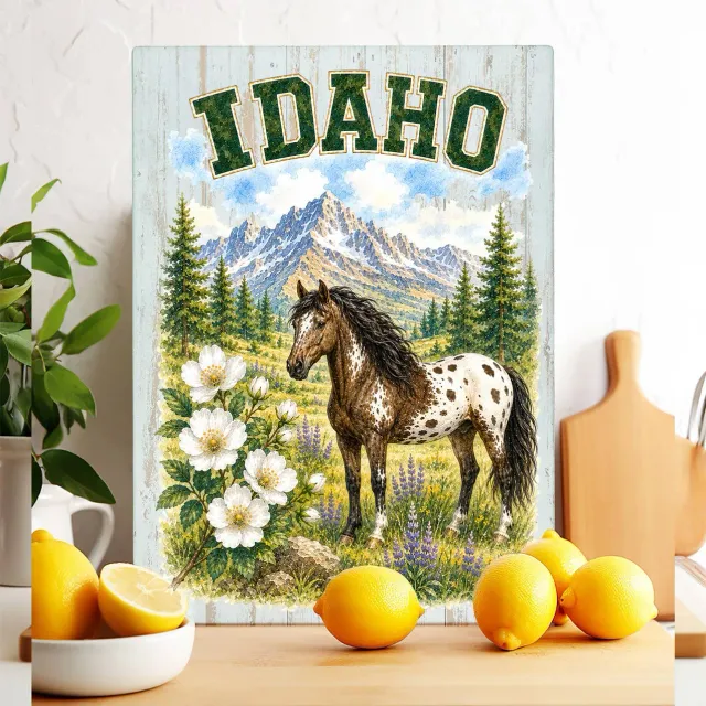 Avery Lane Gifts Idaho State skærebræt glas 28x38 cm varmefast
