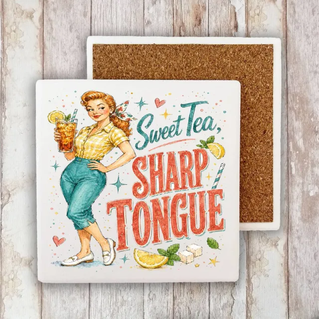 Avery Lane Gifts Funny Sweet Tea Sharp Tongue bordskåner 10 cm