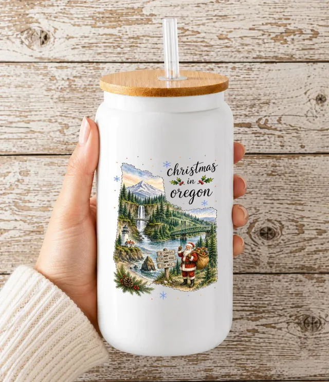 Avery Lane Gifts Christmas in Oregon glaskop 47 cl med låg
