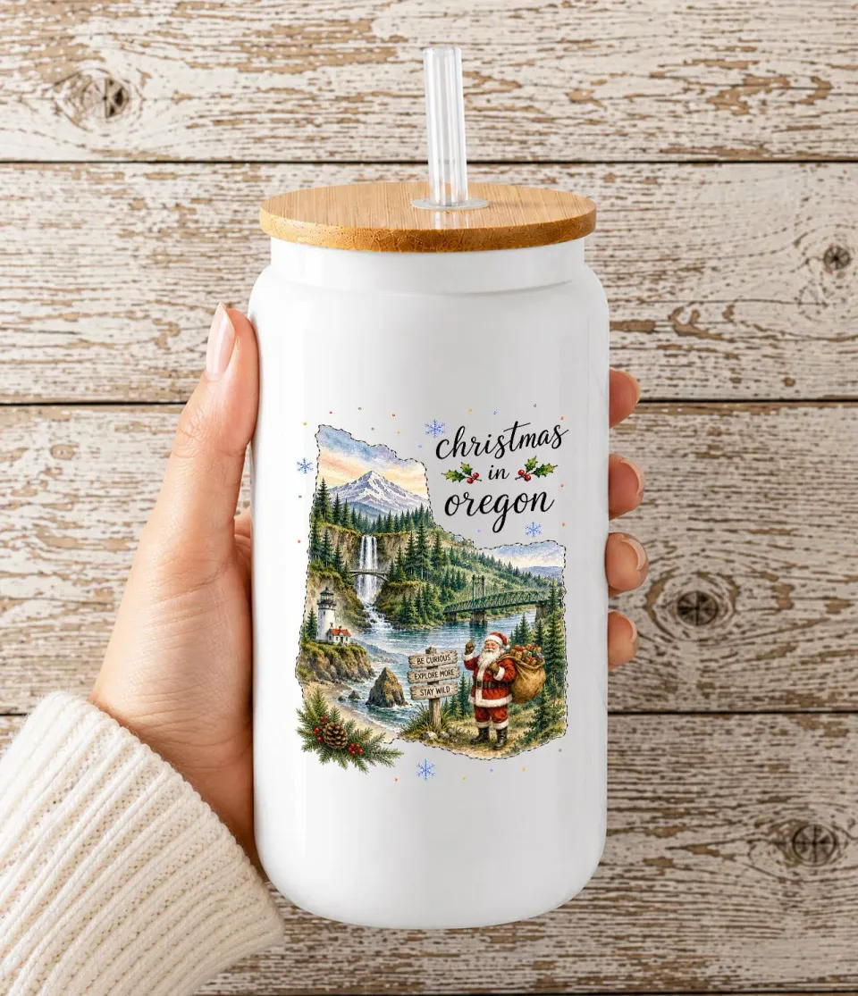 Avery Lane Gifts Christmas in Oregon glaskop 47 cl med låg