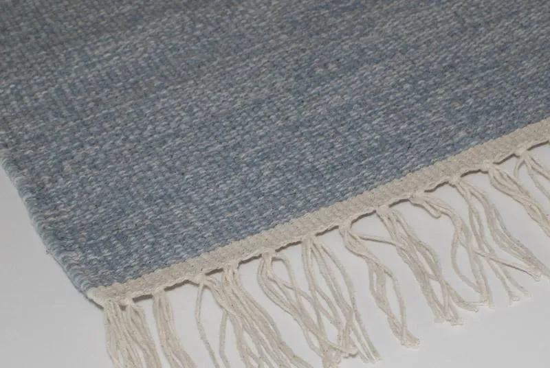 AspEgren Melange gulvløber Blue 70x130 cm bomuld