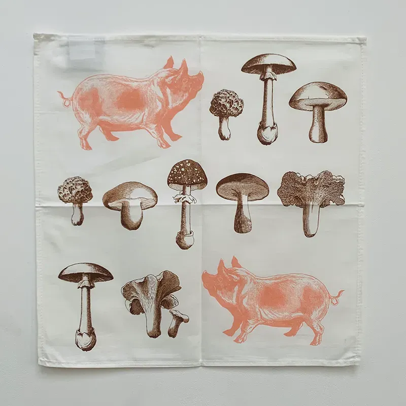 Thornback & Peel Pig & Mushroom serviet 45x45 bomuld