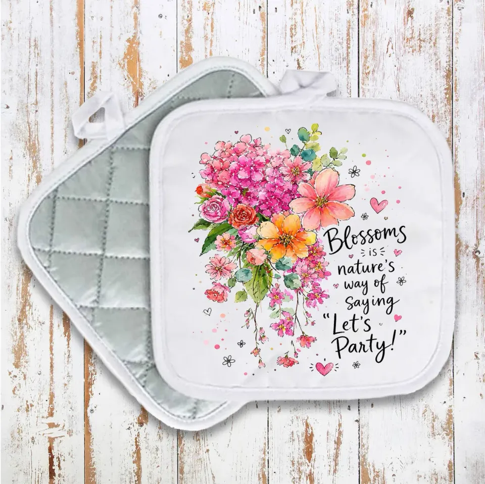 Avery Lane Blossom Lets Party Flowers grydelap quiltet