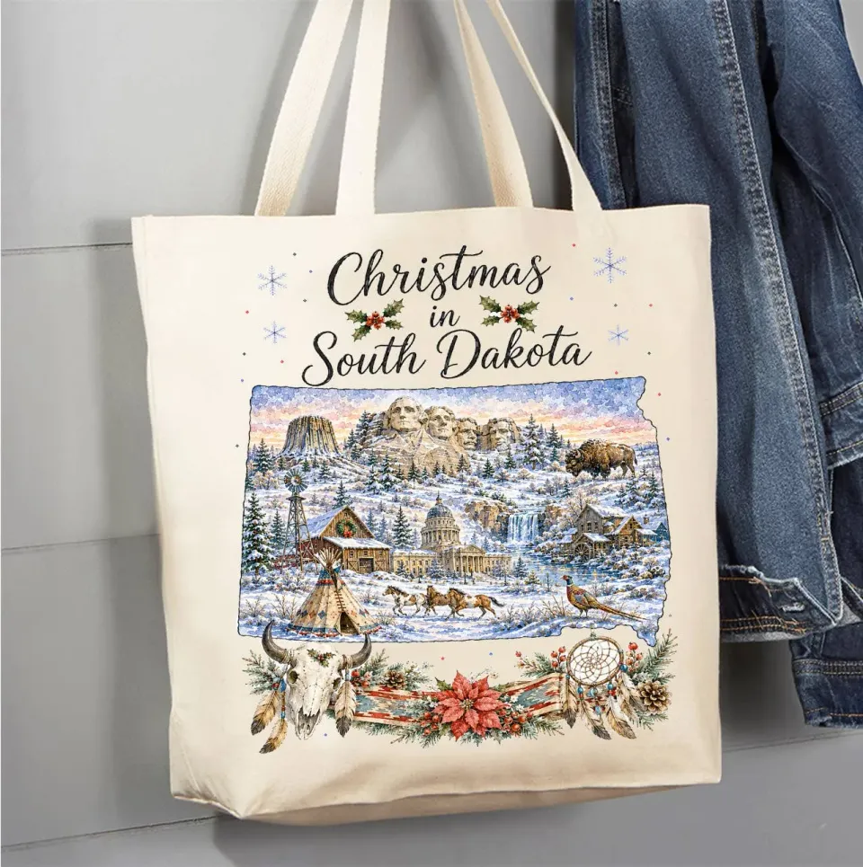 Avery Lane Gifts Christmas in South Dakota mulepose bomuld