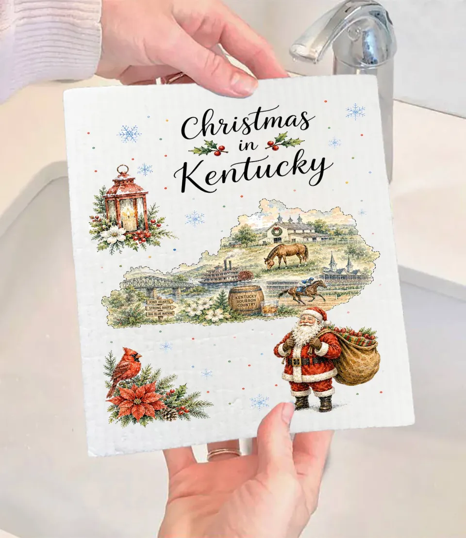 Avery Lane Gifts Christmas in Kentucky karklud 17x20 cm komposterbar