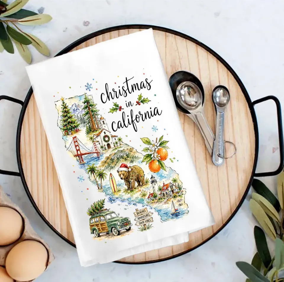 Avery Lane Gifts Christmas California viskestykke 68x68 cm