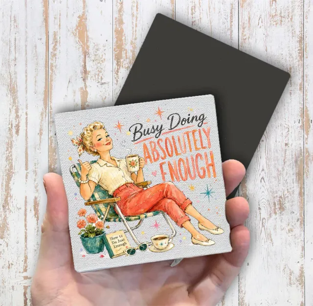 Avery Lane Gifts Housewives køleskabsmagnet lærred 10x10 cm