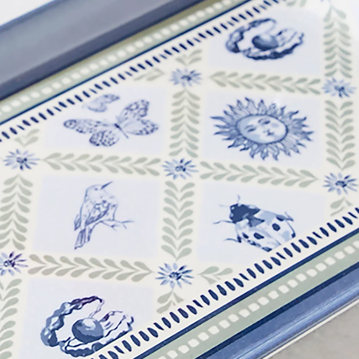 Ulster Weavers Coastal Treasures serveringsbakke blå 39x17 cm