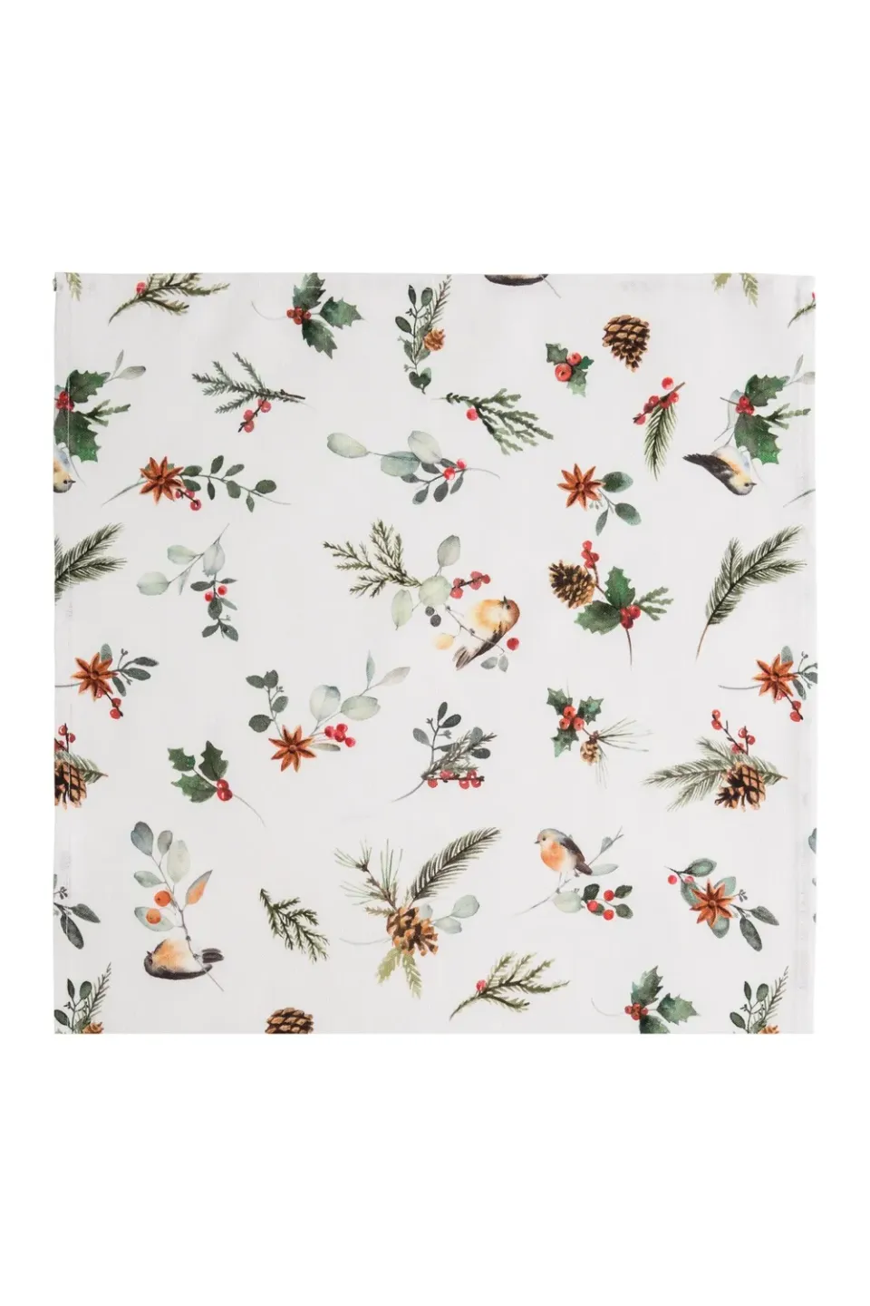 Coucke Magie de Noël servietter 45x45 cm hvid 6 stk hørmix
