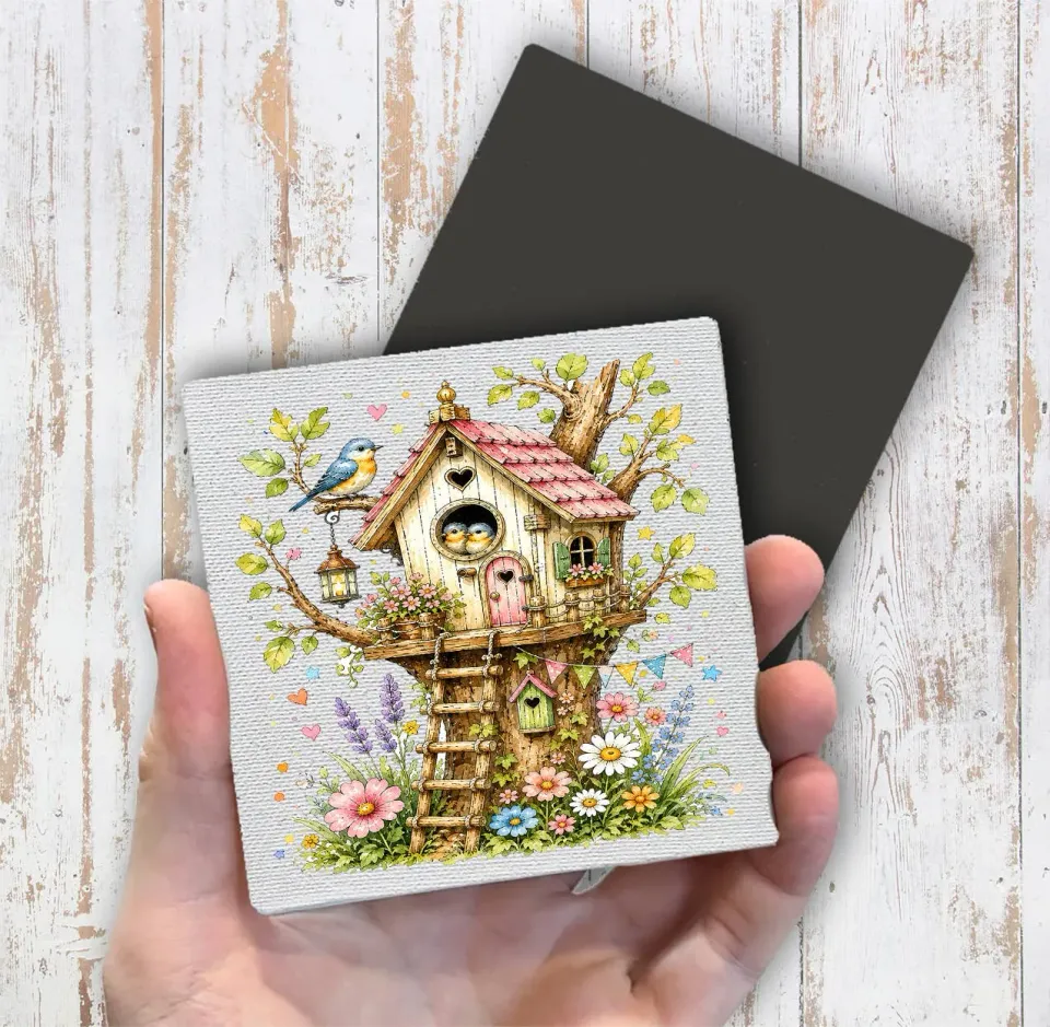 Avery Lane Gifts Spring Birds køleskabsmagnet 10x10 cm