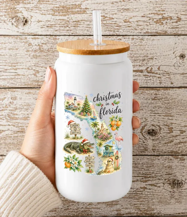 Avery Lane Gifts Christmas Florida drikkeglas 47 cl hvidt glas