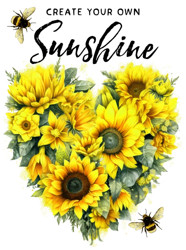 Avery Lane Gifts Sunflower Sunshine T-shirt solsikke gul