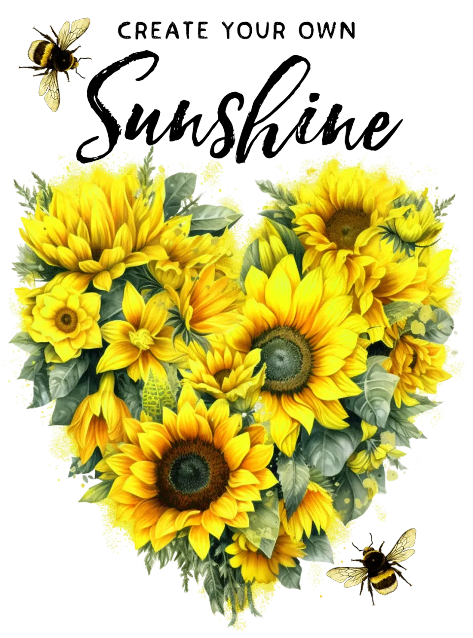 Avery Lane Gifts Sunflower Sunshine T-shirt solsikke gul