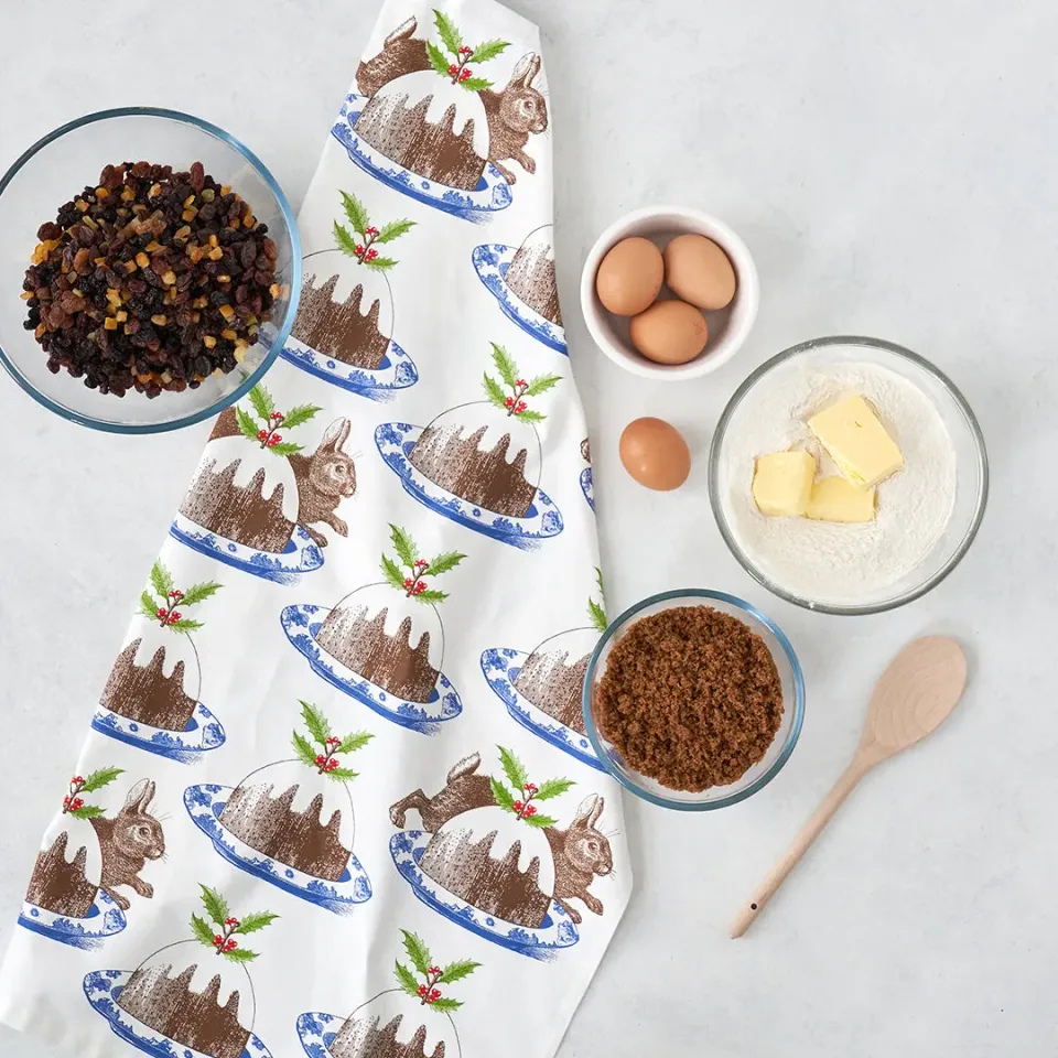 Thornback & Peel Christmas Pudding viskestykke 50x70 cm jul