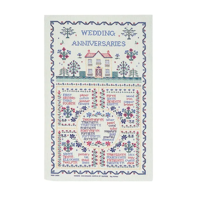 Ulster Weavers Wedding Sampler viskestykke bomuld gul