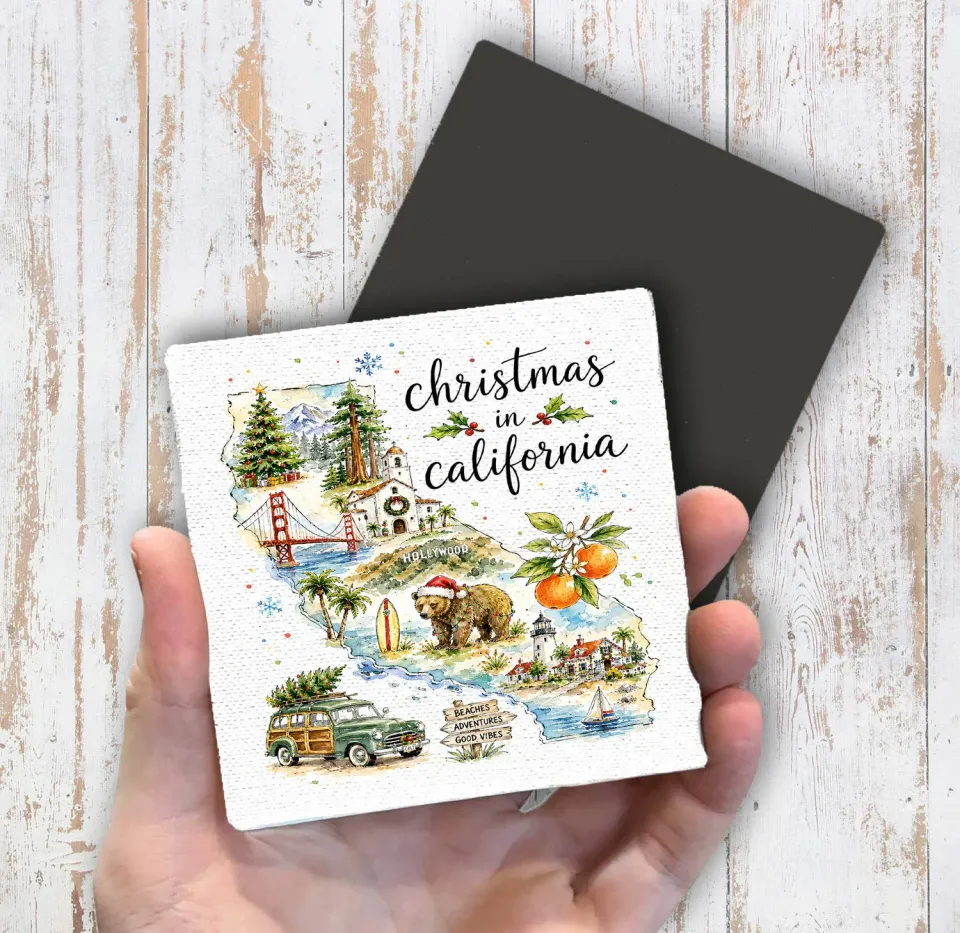 Avery Lane Gifts Christmas California køleskabsmagnet 10 cm