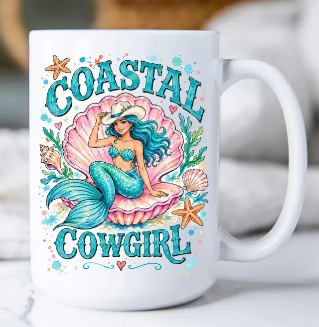 Avery Lane Gifts Cowboy Mermaid krus 443 ml keramik