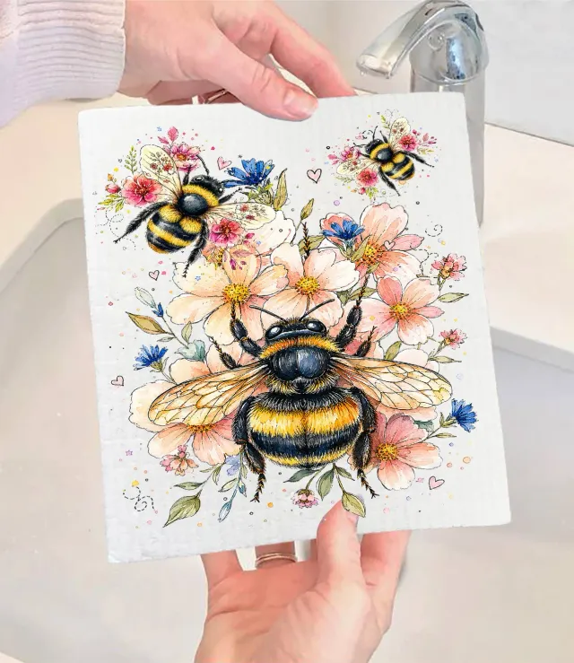 Avery Lane Gifts Watercolor Bees karklud 17x20 cm