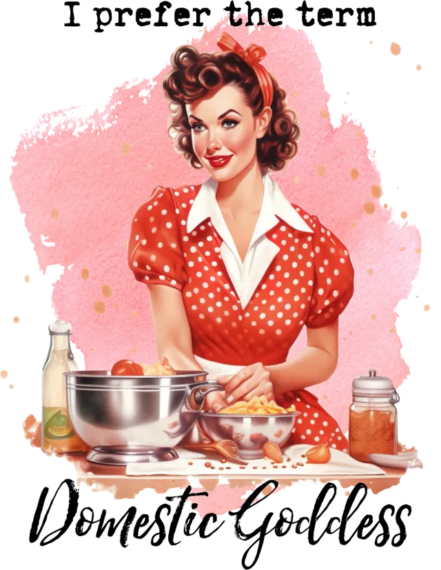 Avery Lane Gifts Domestic Goddess Retro T-shirt gave