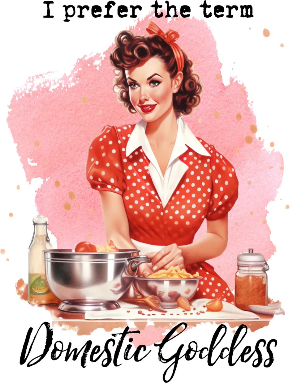 Avery Lane Gifts Domestic Goddess Retro T-shirt gave
