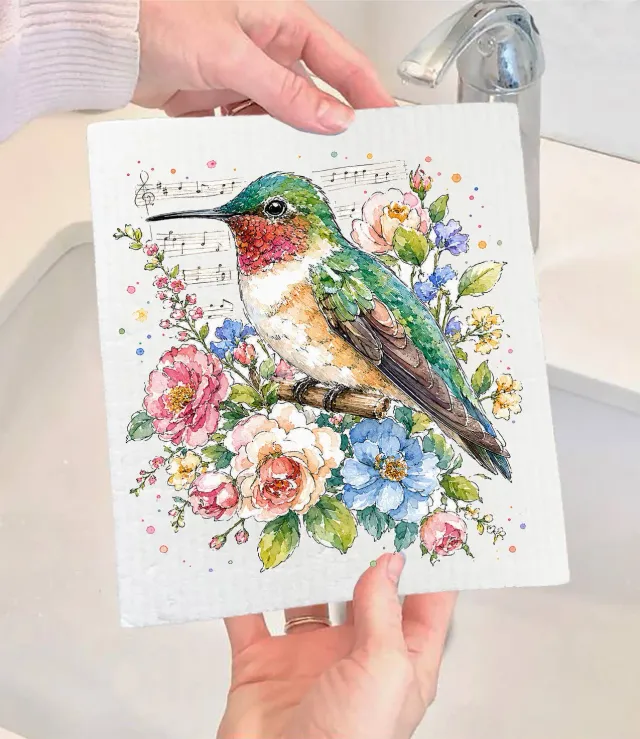 Avery Lane Gifts Spring Flowers Hummingbirds karklud