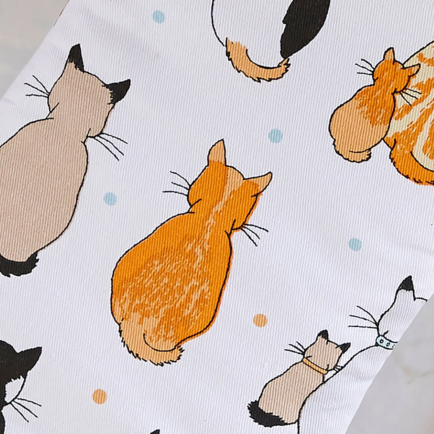 Ulster Weavers Cats in Waiting ovnhandske orange bomuld