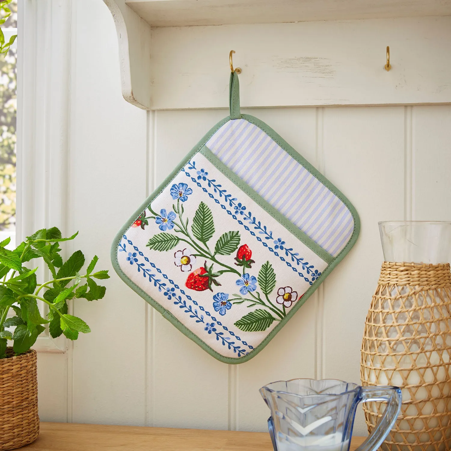 Ulster Weavers Strawberry Patch grydelap 24 cm grøn