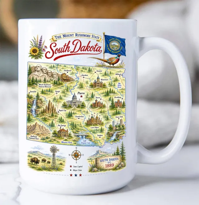 Avery Lane Gifts South Dakota krus keramik 443 ml