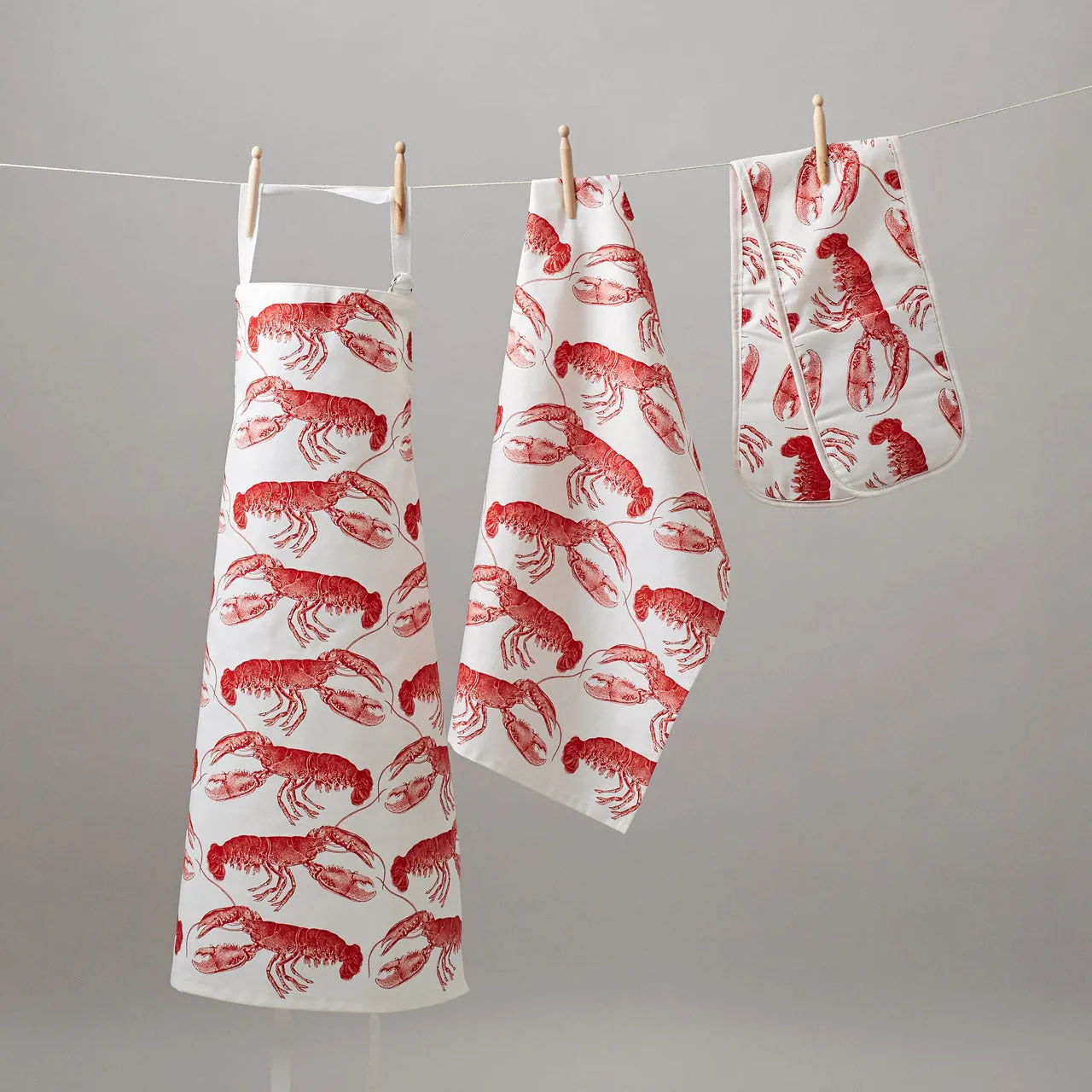 Thornback & Peel Lobster forklæde koralrød 60x80 bomuld