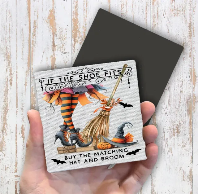 Avery Lane Gifts Witch køleskabsmagnet lærred 10 cm