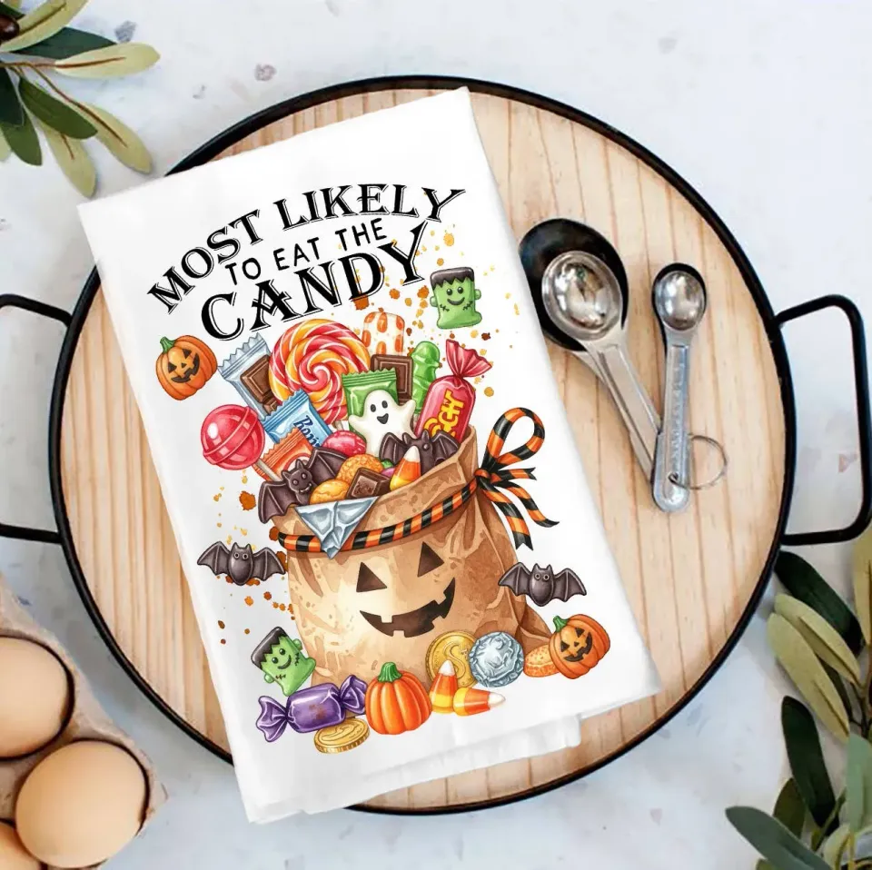 Avery Lane Gifts Halloween Most Likely to Eat The Candy viskestykke