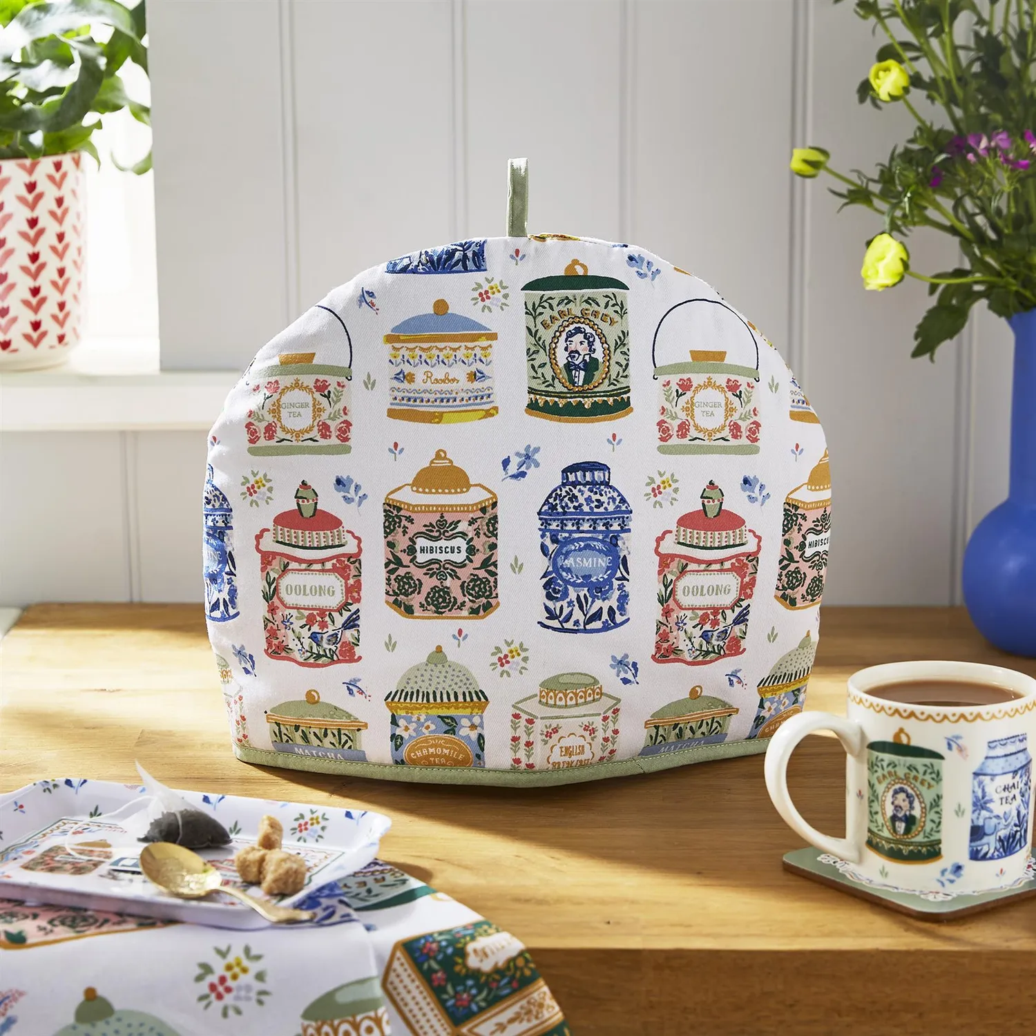 Ulster Weavers Tea Tins krus benporcelæn flerfarvet tedåser