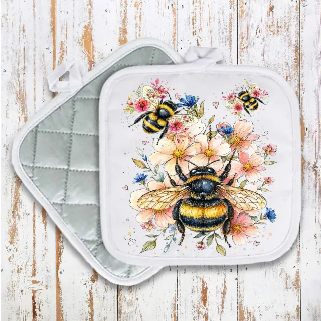 Avery Lane Gifts Bees Flowers grydelap 20x20 cm