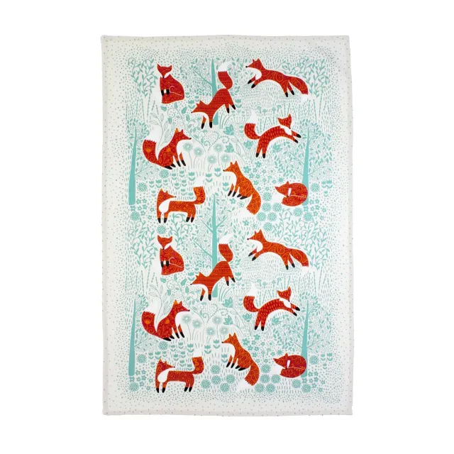 Ulster Weavers Foraging Fox viskestykke bomuld blå
