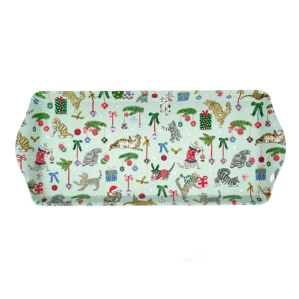 Ulster Weavers Christmas Cats serveringsbakke seafoam 39 cm