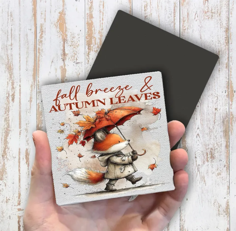 Avery Lane Gifts Autumn Fox magnet 10x10 cm efterår