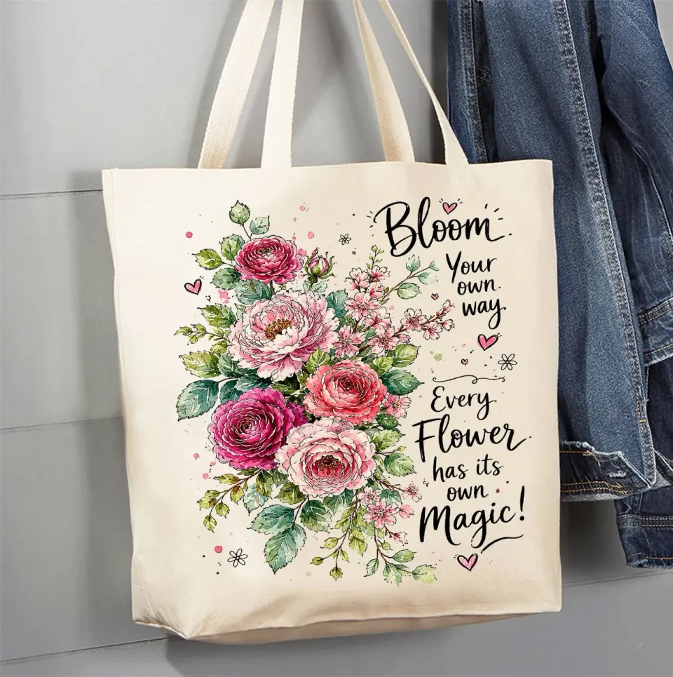Avery Lane Gifts Bloom Your Own Way mulepose bomuld roser