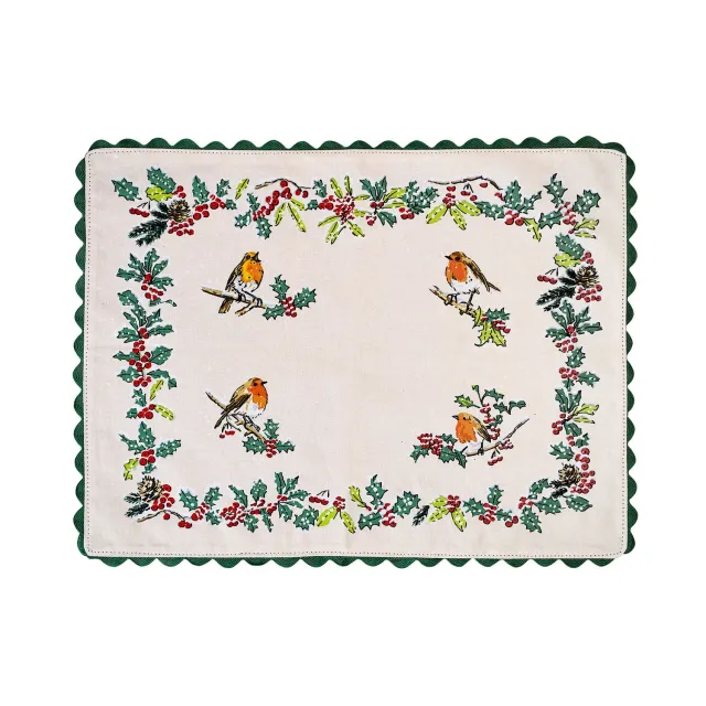 Ulster Weavers Christmas Robins dækkeservietter 2-pak grøn