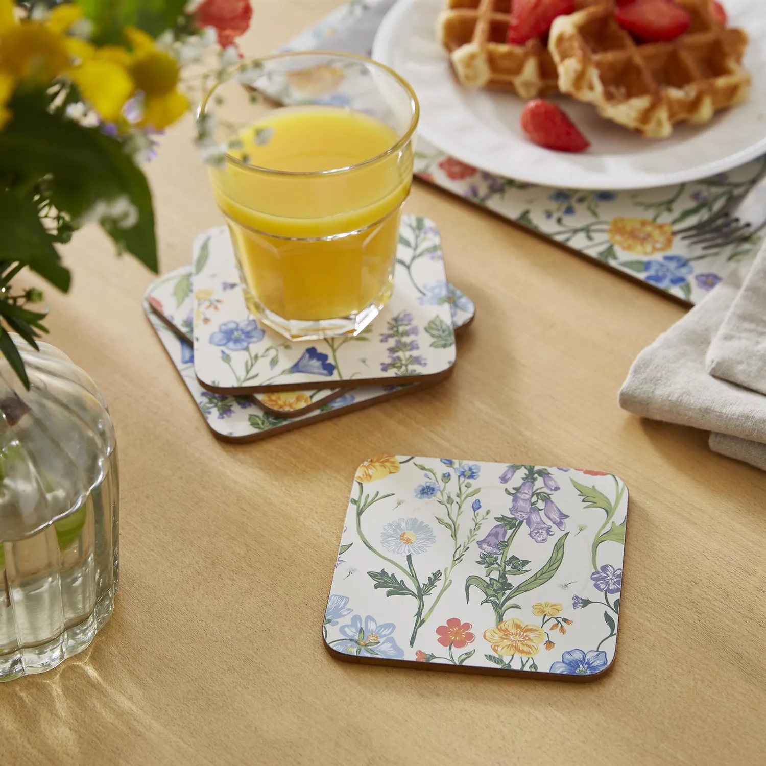 Ulster Weavers Cottage Garden bordskånere 4-pak multi kork