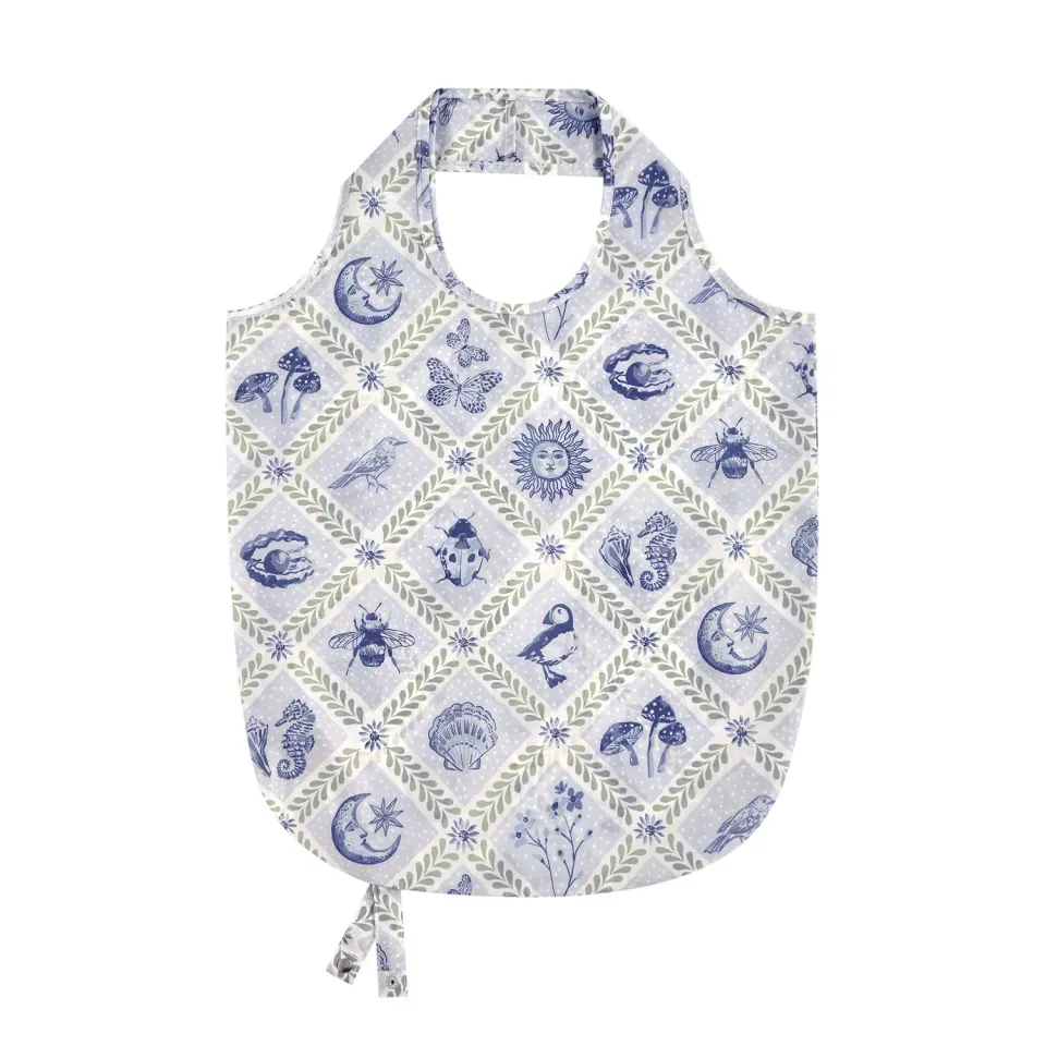 Ulster Weavers Coastal Treasures shopper medium blå foldbar