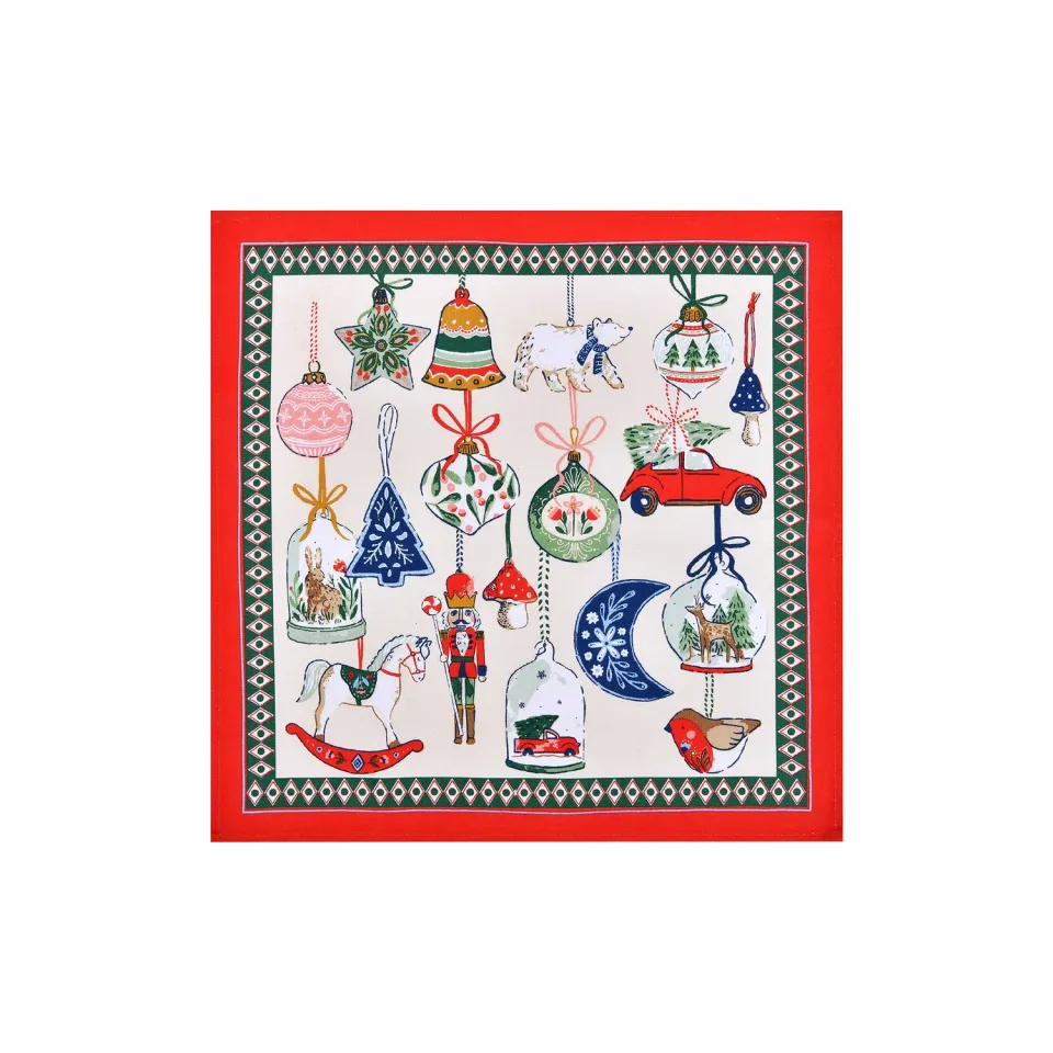 Ulster Weavers Christmas Ornaments stofservietter 2-pak flerfarvet jul