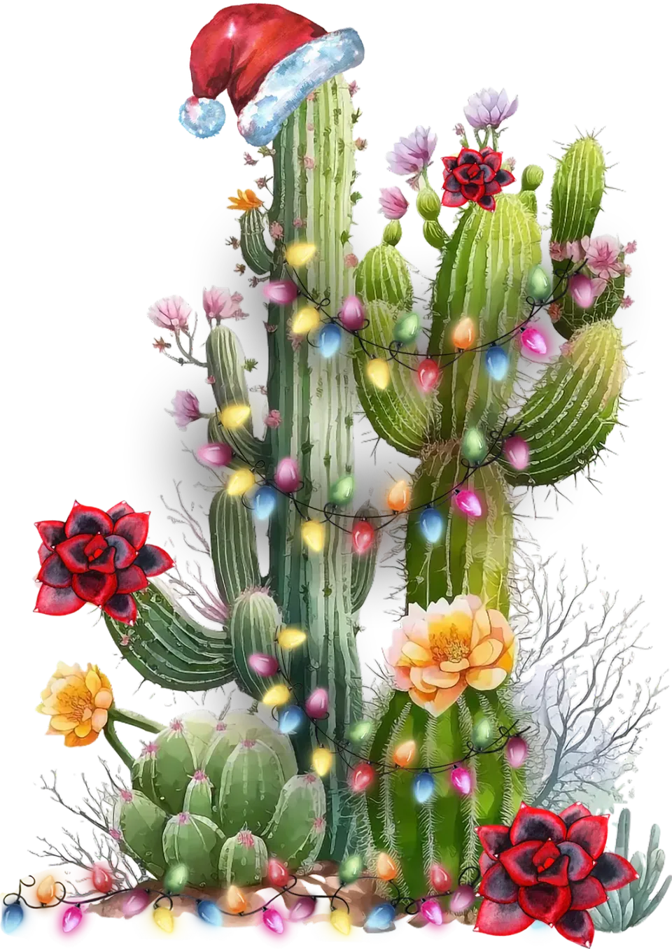 Avery Lane Christmas Saguaro Cactus viskestykke western jul
