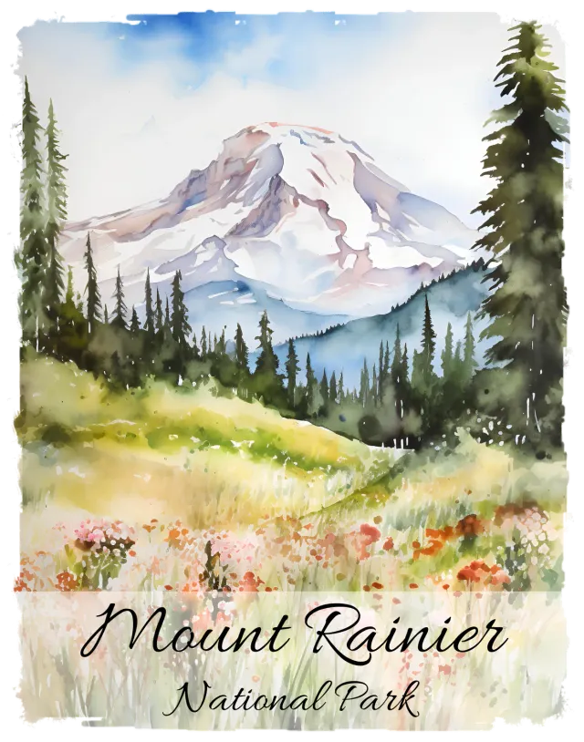 Avery Lane Gifts Mount Rainier souvenir Washington park motiv