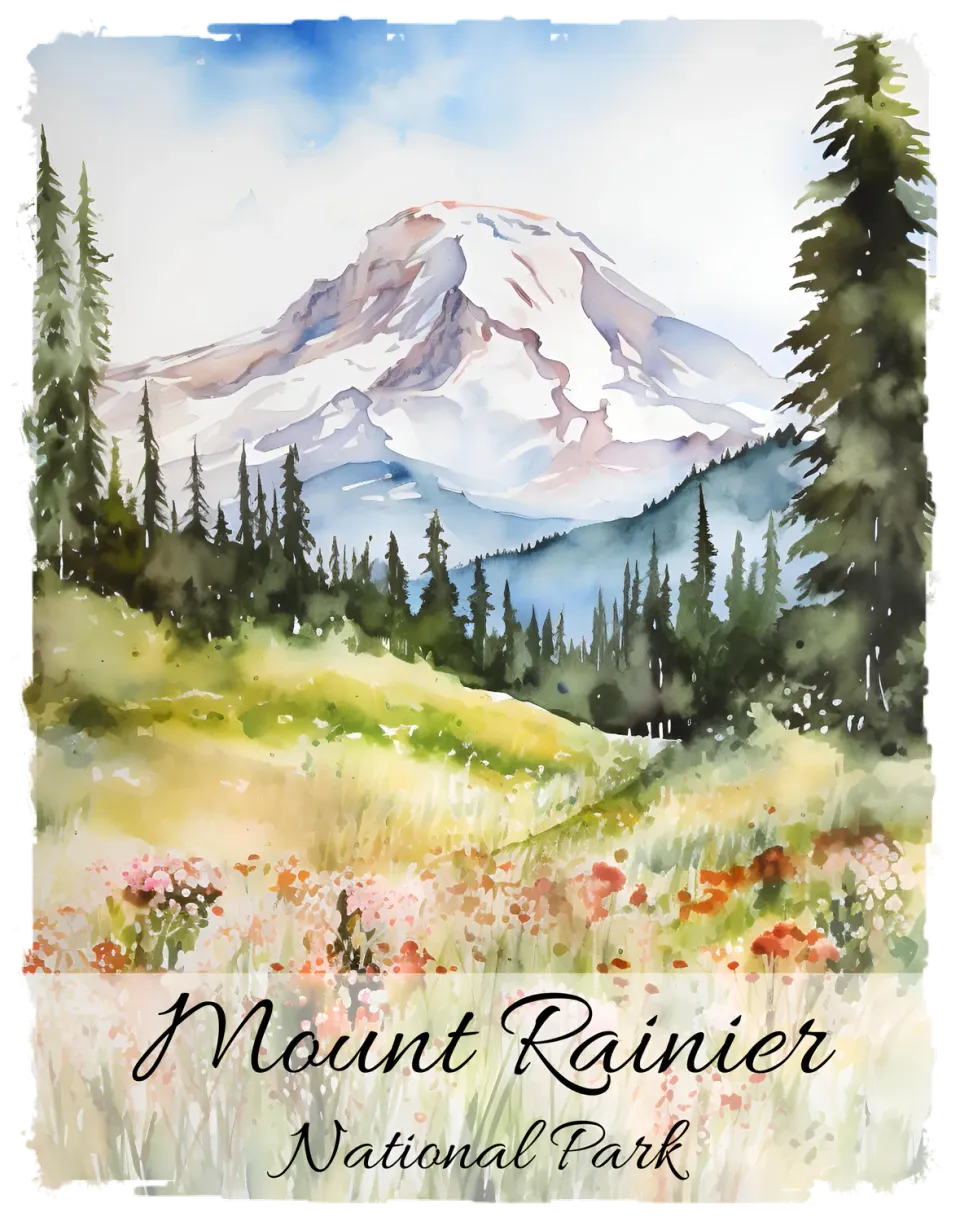 Avery Lane Gifts Mount Rainier souvenir Washington park motiv
