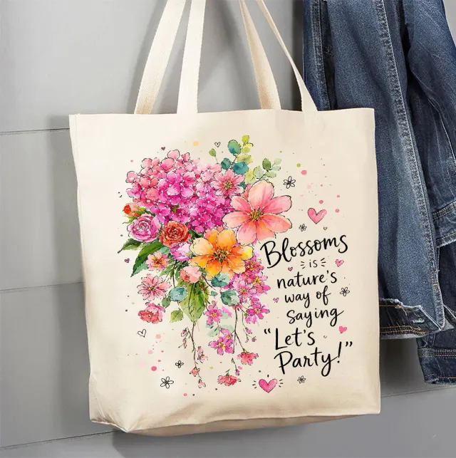 Avery Lane Gifts Blossom Lets Party mulepose bomuld