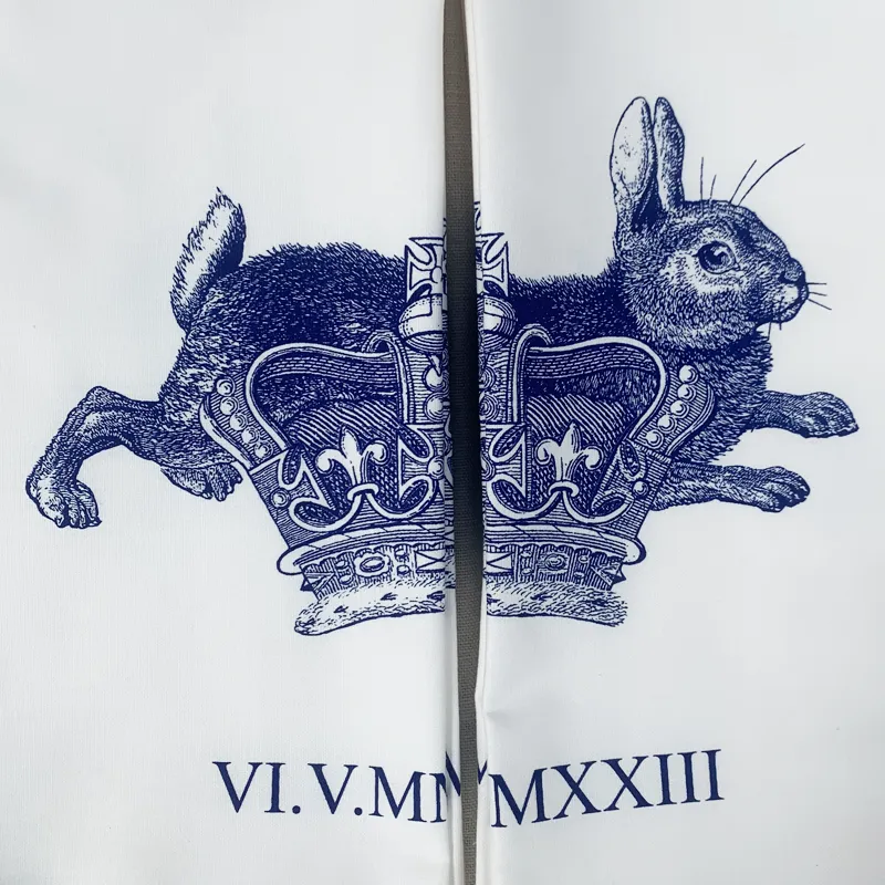 Thornback & Peel Rabbit & Crown viskestykke blå kanin bomuld