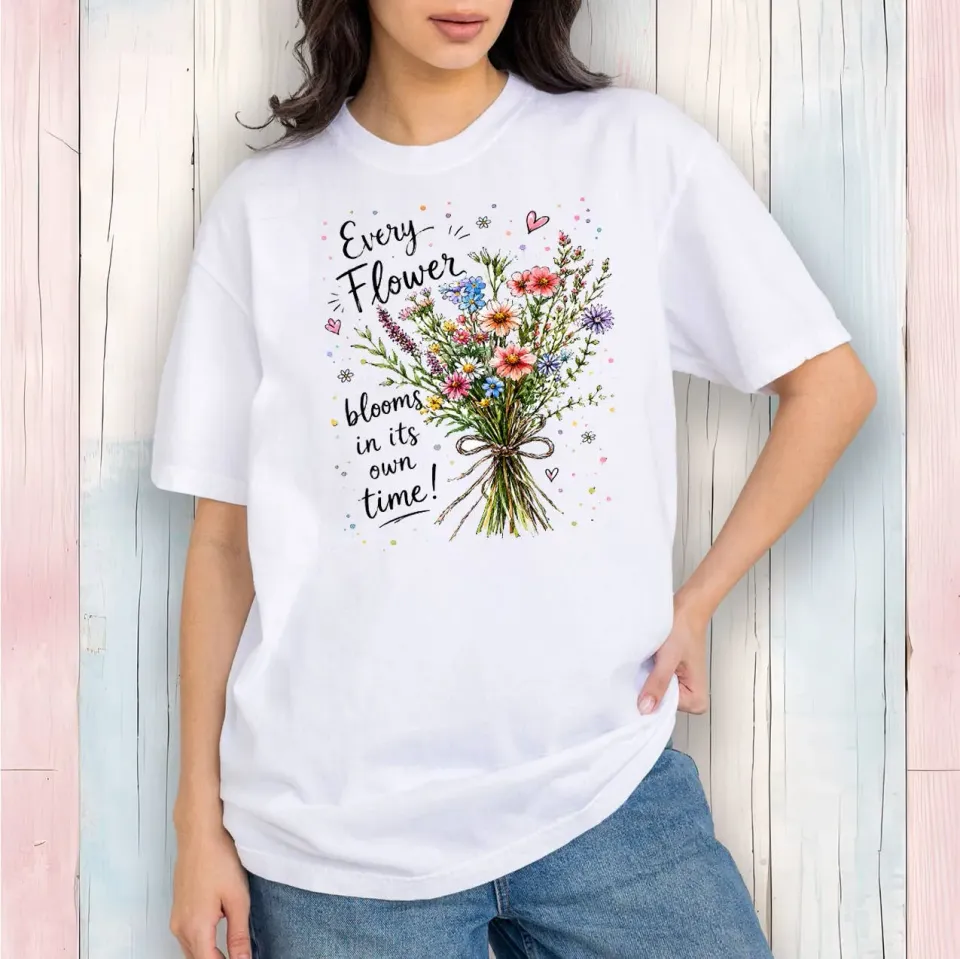 Avery Lane Gifts Every Flowers Blooms t-shirt hvid bomuld